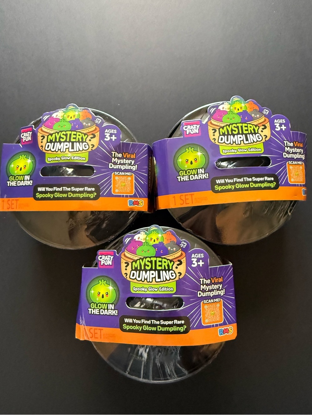 3 Pack RMS Spooky Glow Edition Mystery Dumplings